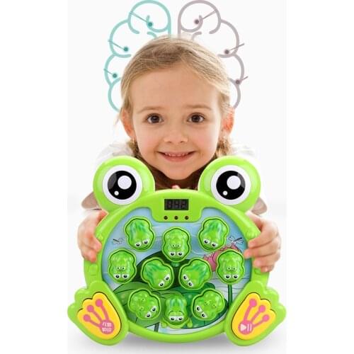 1PC Whack-a-mole Toy Musical Frog Toy Interesting Whacks Toys Parent-child Interactive Game Props For Baby without Battery