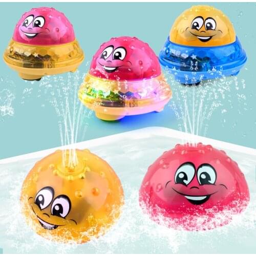 Bath Toys For Children Spray Water LED Light Rotate With Shower Pool Kids Toys Toddler Swimming Bathroom Light Toys Kids Gift