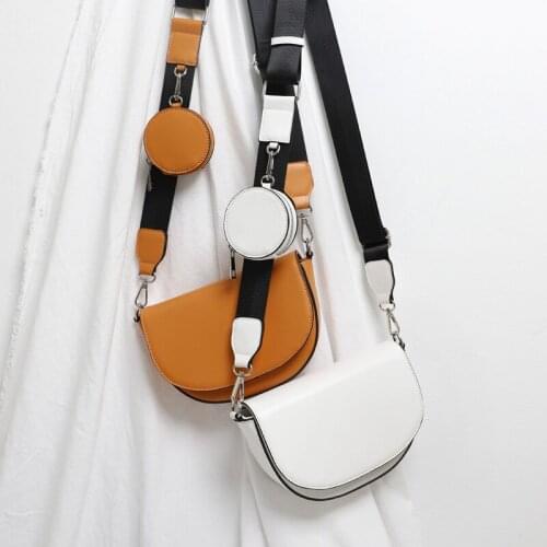 Ins net red bag female new fashion wild lady solid color saddle bag shoulder bag small square bag messenger bag pu bag