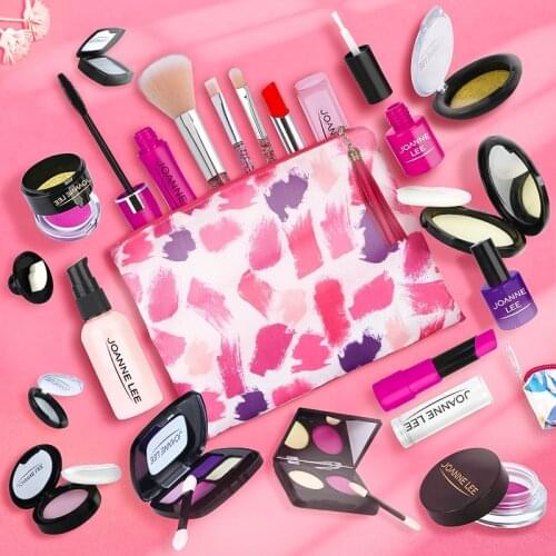 Pretend Kids Makeup Set Simulation Cosmetics Set Pretend Girls Makeup Toys Pink Non-toxic Plastic Make up Toys Play House Toys