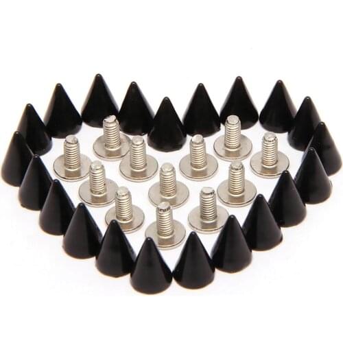 KALASO 20Pcs Cone Rivet Screw Punk Style Stud Leathercraft Bullet Spikes DIY Craft Supplies Clothes Jewelry Accessories 7x10mm