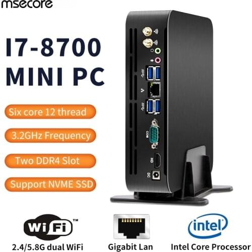 MSECORE 8th Gen i3i5i7 DDR4 Gaming Mini PC Windows 10 Desktop Computer game pc linux intel Nettop barebone HTPC VGA HDMI WiFi