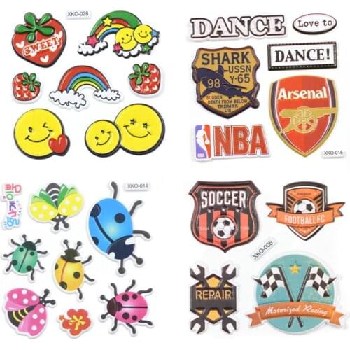 Cartoon Car Unicorn Animal Embroidery Patches For Clothing jeans DIY Iron On Patches On Clothes Camera Fruit Patch Custom Patch