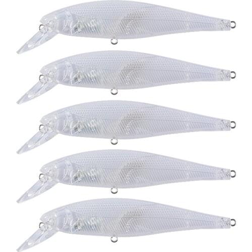 11cm 11.5g 50pcs Blank Nude Baits Crank Pencil Minnow Bait Unpainted Lure Bodies Fishing Bait