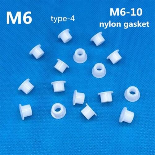 Nylon washer M6 plastic grooved gasket Transistors insulation pad the step plastic fastener screw washer spacer T type sheet