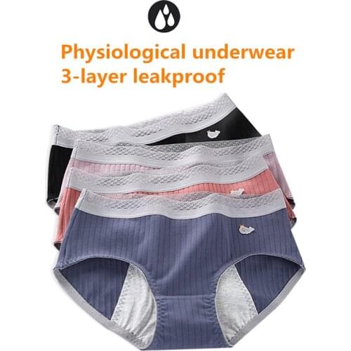 Menstrual Period underwear women cotton physiological Leakproof Panties women leak-proof sanitary Seamless ladies briefs M-4XL