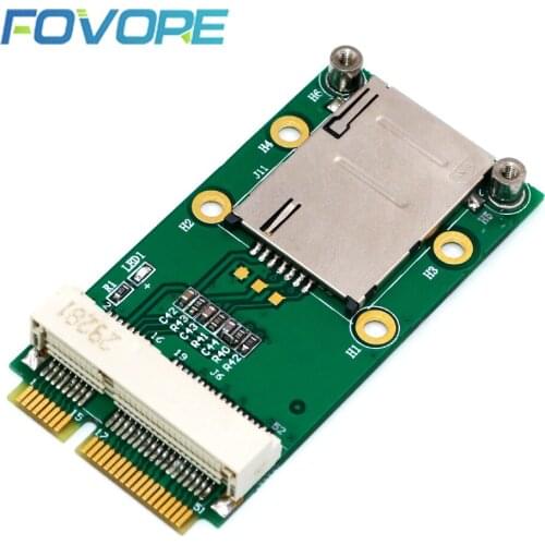 NEW Mini PCI Express Adapter For 3G 4G Module with USIM Slot MINI PCI E to Mini PCI-E Riser Card Support 3G/4G WWAN LTE GPS Card