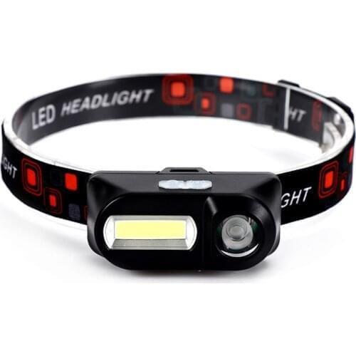 Mini Portable Flashlight Lantern Q5+COB Led Headlamp Multifunction Outdoor Hiking Camping Head Light with USB Cable For Camping