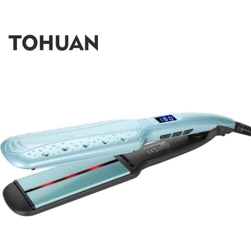 TOHUAN Professional Infrared Hair Straightener Ceramic Flat Iron Negative Ion Straight Hair Irons with Air Hole Heat Dissipation