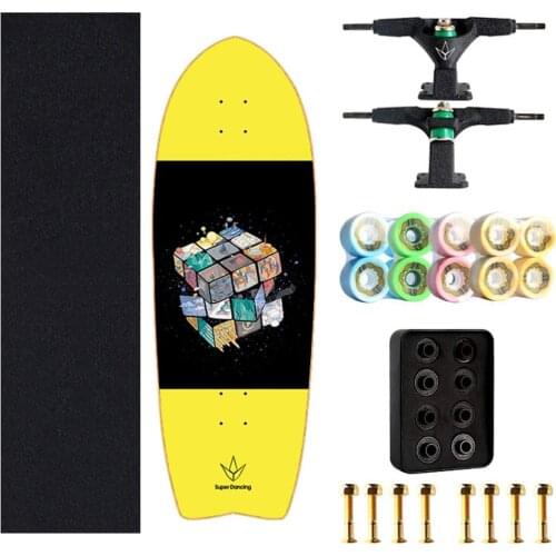 Skateboard 28", Professional Land Surfboard, Surfboard 29X9.5, City Road Land Cruiser, Suitable for Adults, Kids and Beginners
