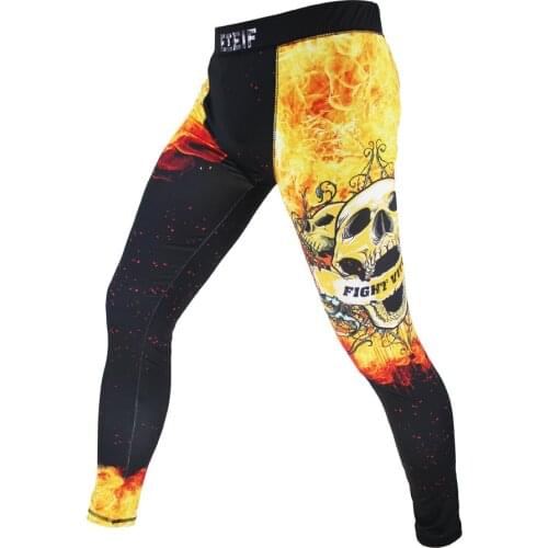 SUOTF MMA Yellow death Skull boxing shorts muay thai boxing shorts Tiger Muay Thai muay thai clothing clothing fight sanda muay