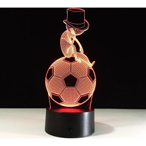 Survetement Football 2017 3d Night Light Novelty Usb Led 3d Lamp Wall Light Battery Operated Kids Lamp Bedroom