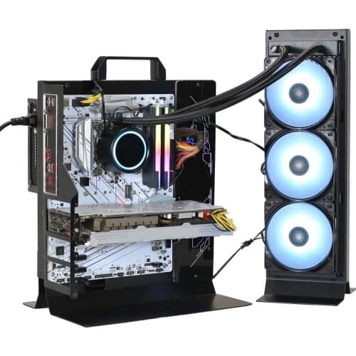 External Water Cooling Dock Bracket for ITX Computer Case Laptop 240 360mm Cooler Radiator Multifunction Stent J0PB