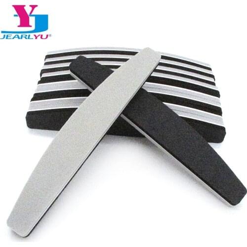 10pcs/lot Nail Files Sponge Moon Design Nail Buffer File Washable 150/240 Nail Buffer Polish Beauty Tool Black Grey Sanding File