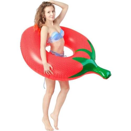 2020 150cm Strawberry Swimming Ring for Women Adult Inflatable Swimming Circle Pool Float Summer Beach Party Toys Accessories