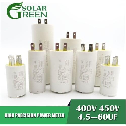 4.5 5 6 7 8 9 10 12 12.5 14 15 16 18 20 25 30 35 40 45 50 60 uF MFD MF Microfarad AC Motor 400V 450V Multifix WB40 Run Capacitor