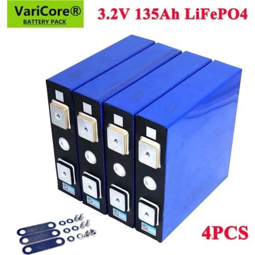 4PCS 3.2v 135ah lifepo4 Rechargeable Battery DIY 12v 24v 36v 48v deep cycle package ldp lithium cell lithium iron phosphate