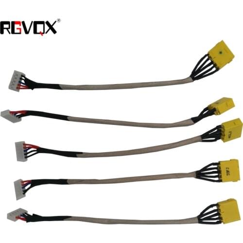 5Pcs DC Jack For Lenovo Z710 17.3 G710 LAPTOR CABLE HARNESS CONNECTOR SOCKET PORT with cable PJ612