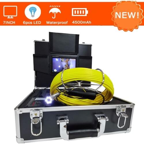7 Inch LCD 17mm Sewer Industrial Endoscope Camera Snake Tube 20m 720P Pipe Digital Inspection Camera 6pcs Leds