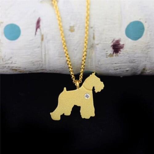 Aazuo 100% Real Diamond 18K Jewelry Lovely Animal Pet Dog Free Pendent With Chain Necklace gifted for Baby for Women Au750 Cute