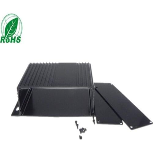 Free Shipping 80*147(118)*40mm black color aluminium cases diy aluminium project box