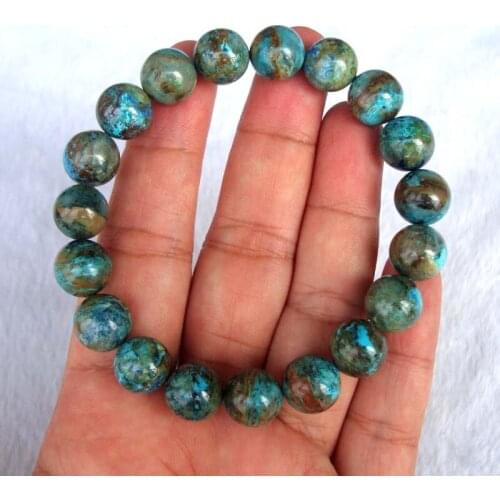 Free Shipping Natural chrysocolla Round 10.5mm~11mm Beads Bracelet Women Jewelry Accessories Weddings Parties Birthday Gift