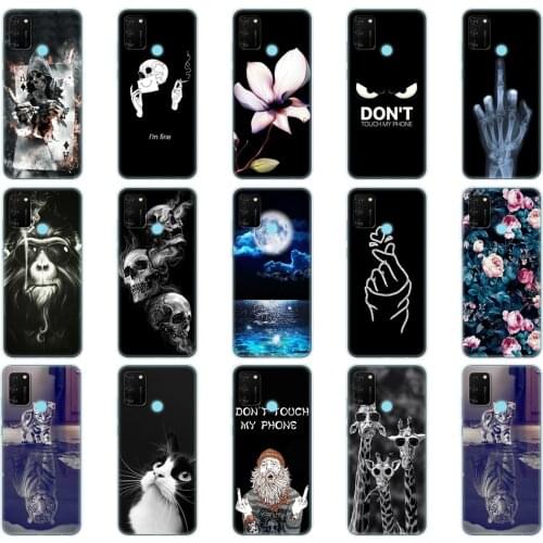 For Huawei HONOR 9A Case 6.3" Painting Silicon Soft TPU Back Phone Cover On Honor 9A 9 A MOA-LX9N Bag Protective Coque Bumper