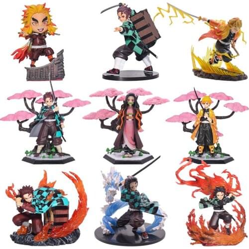 20 Types Demon Slayer Kimetsu No Yaiba Figure Tanjirou Nezuko PVC Action Figure Kanroji Mitsuri Inosuke Model Kids Figurine Toy