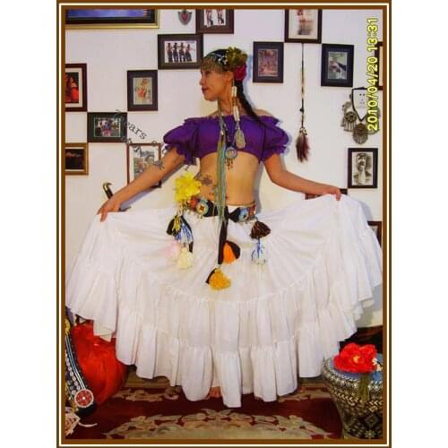 ATS BELLY DANCE Renaissance Crop Top Pirate Wench Gypsy Fairy Costume Peasant Crop Top Tribal Choli Top T06-T10