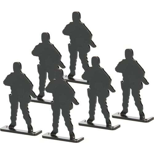 Metal Airsoft Shooting Target Standing Army Style (6pcs/pack) Paintball Accessories for Practicing/ Airsoft/Shooting PP36-0016