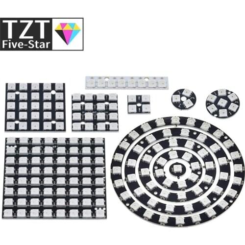 4 8 12 16 channel WS2812 WS2812B WS 2811 5050 RGB LED Lamp Panel Module 5V 1Bit 4Bit 8Bit 12Bit 16Bit 24Bit Rainbow LED Precise