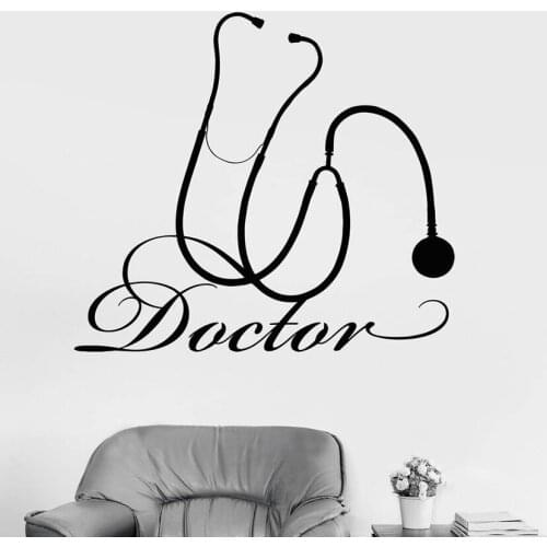 Wall Decal Doctor Hospital Medical Tool Medicine Art Decor Stickers for Window Glass Wall Easy Removable Decals Bedroom D378