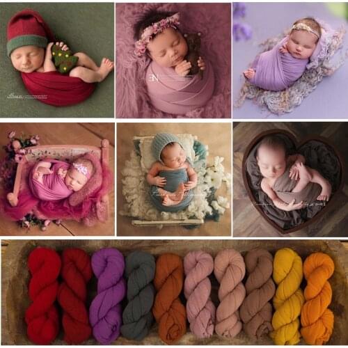 Newborn Photography Clothing Stretch Wraps Studio Baby boy Girl Photo Prop Accessories Newborn Wrap Infant Swaddling 30X160CM