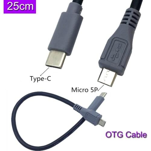 Micro 5P Male to Type-c Male Converter OTG Adaptor Lead Data Cable