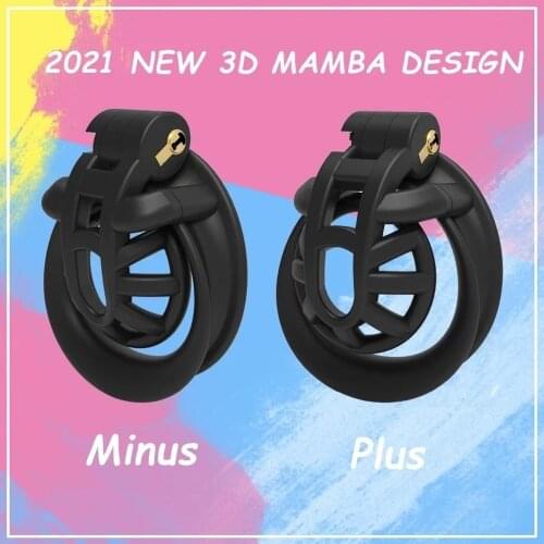 2021 New Mamba Chastity Device 3D Printed Double-Arc Penis Ring Minus/Plus Cage Cock Cage Adult Sex Toys For Men Chastity Belt