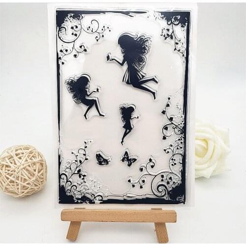 11x16cm Fairy Cirrus Clear Stamps Transparent Seal Silicone Seal TPR Christmas Wedding Roller Stamps DIY Scrapbook Album Card