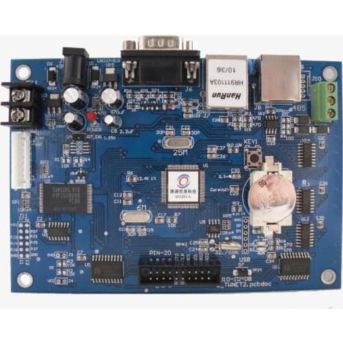 With font library, partition, support dhcp dynamic domain name resolution, secondary development, network port LED control card