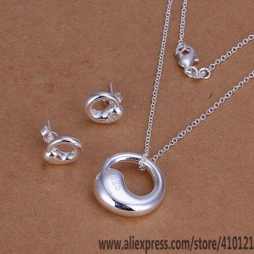 S194 Hot Sale High Quality Anniversary Jewelry Sets,Wholesale Jewelry Elegant Charms Fashion Taichi Stud Earrings Necklace