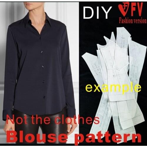 DIY hand-sewn drawings custom womens shirt 1:1 garment structure pattern BCY-7