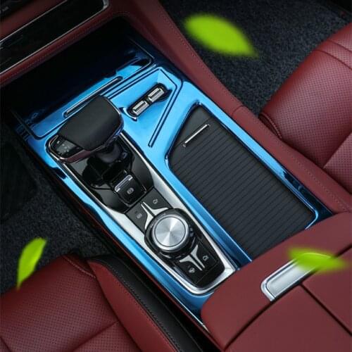 Blue Stainless Steel Headlight Trunk Handle Reading Light Decorated Frame For Changan CS75 Plus CAA423B