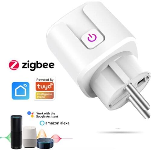 4 pcs ZigBee EU outlet smart plug support alexa google tuya smart app remote control Power Monitor Timer Socket 16A 3500W