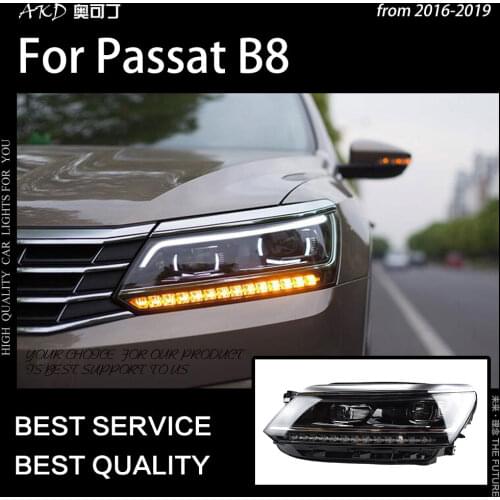 Car Styling for Passat B8 Headlights 2016-2019 Passat US Version LED Headlight DRL Hid Head Lamp Angel Eye Bi Xenon Accessories