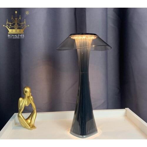Led Desk Light Dimmable Protection Eyes USB Rechargeable Touch Switch Bedside Lamps Transparent Acrylic Creative Table Lamps