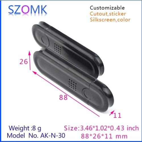 Szomk new plastic diy usb speaker usb stick enclosure (25 pcs) 88*26*11mm small plastic enclosure for electronic plastic case