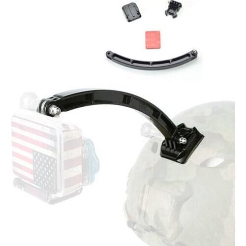 Bike Motorcycle Cycling Helmet Extension Arm + Buckle + 3M Sticker For Gopro Hero 9 8 7 6 SJCAM Action Camera