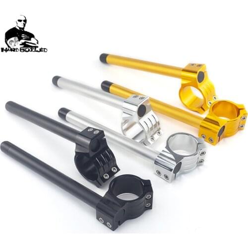 High Quality A Pair Motorcycle Racing Billet CNC 46mm Clip-On Handlebars Bars For Suzuki SV1000 2003-2011 Bobber Cafe Racer