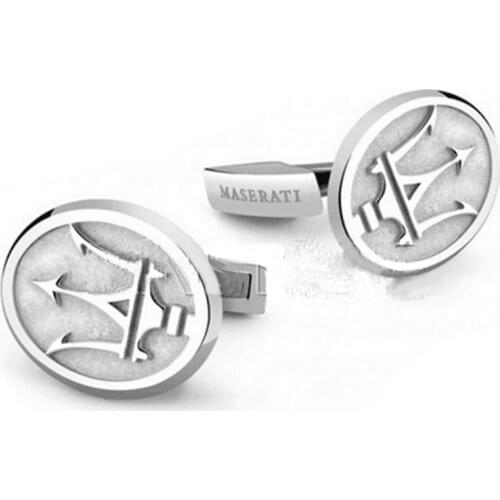 Maserati Cufflinks new high quality fashion gold jewelry brand shirt Cufflinks mens Wedding Shirt badge pin gift