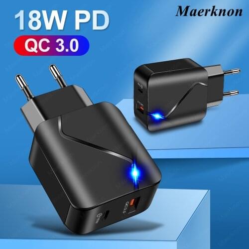 USB Charger Wall Mobile Phone Chargers Adapter For Samsung iPhone 12 Pro 11 QC3.0 4.0 PD Fast Charging Charger Quick Charge 3.0