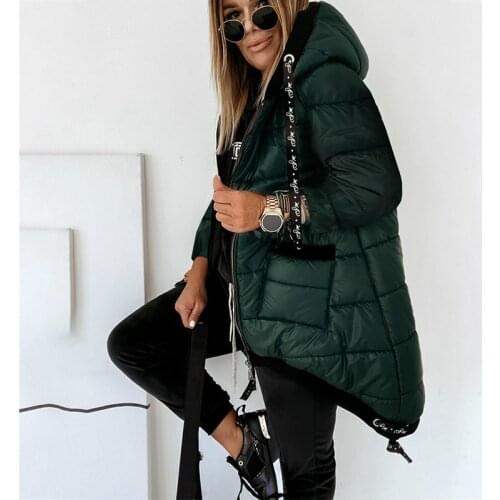 Women Long Cotton Coat Hooded Zipper Light Weight 2021 New Autumn Long Sleeve Jacket Ladies Fashion Casual Solid Color Clothing