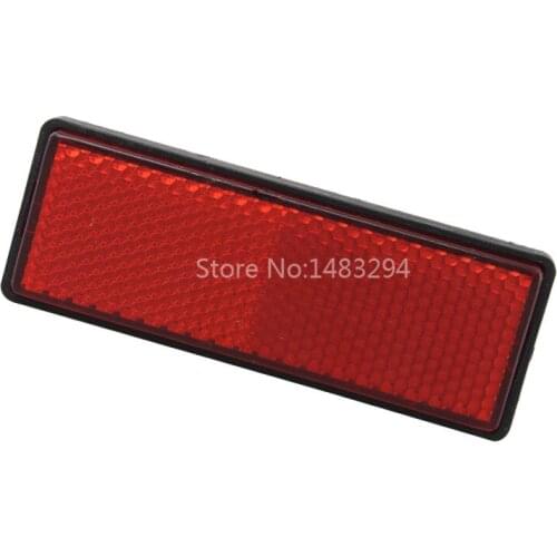 1pc Motorcycle Plastic Red Rectangle Reflector Decal Sticker Universal for Honda for Suzuki for Yamaha ATV for Harley Scooter